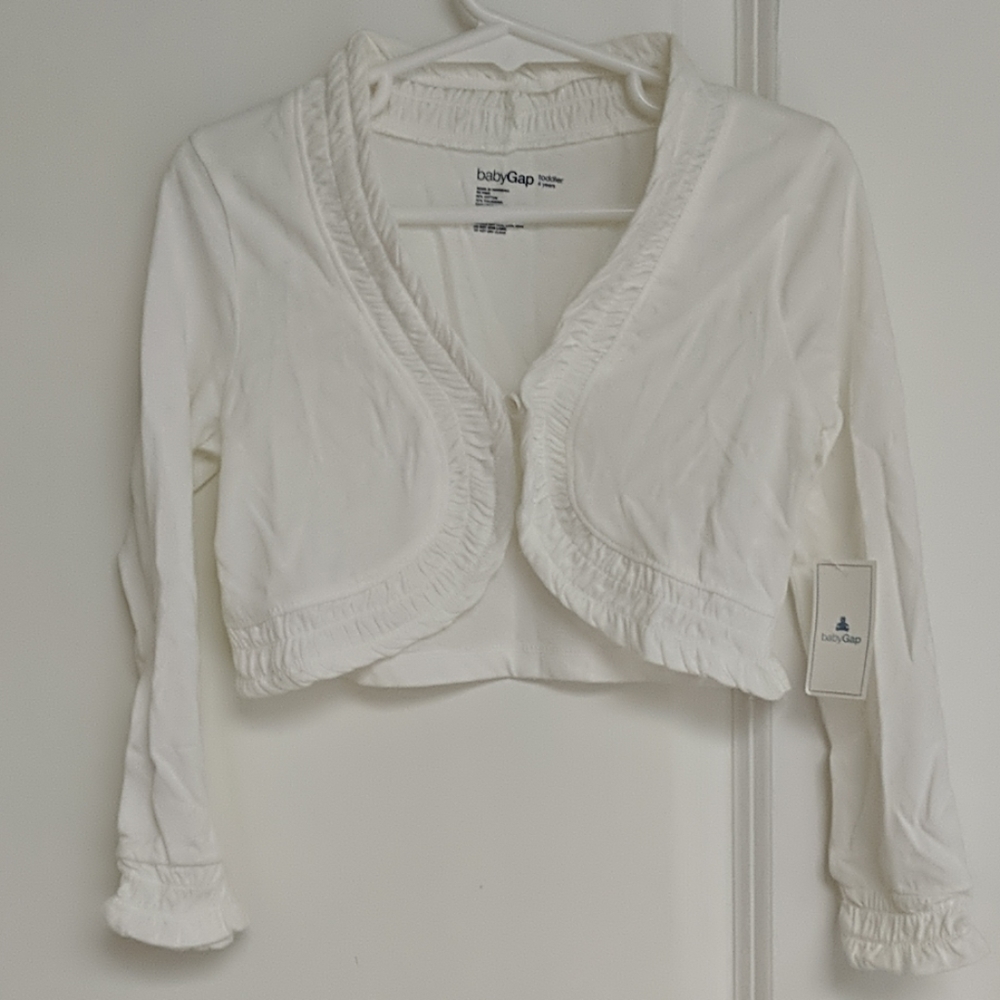 Baby Gap white cardigan